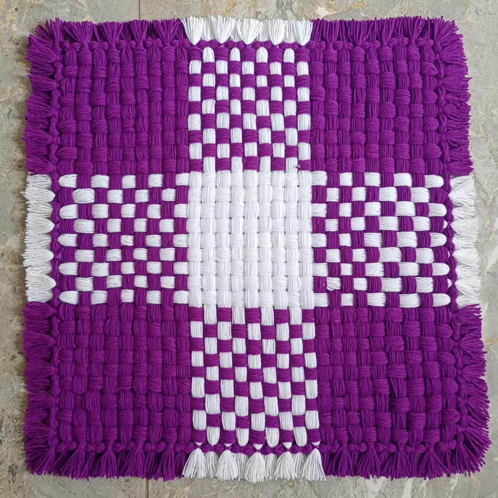 Woolen prayer mat / hands crochet wool asan