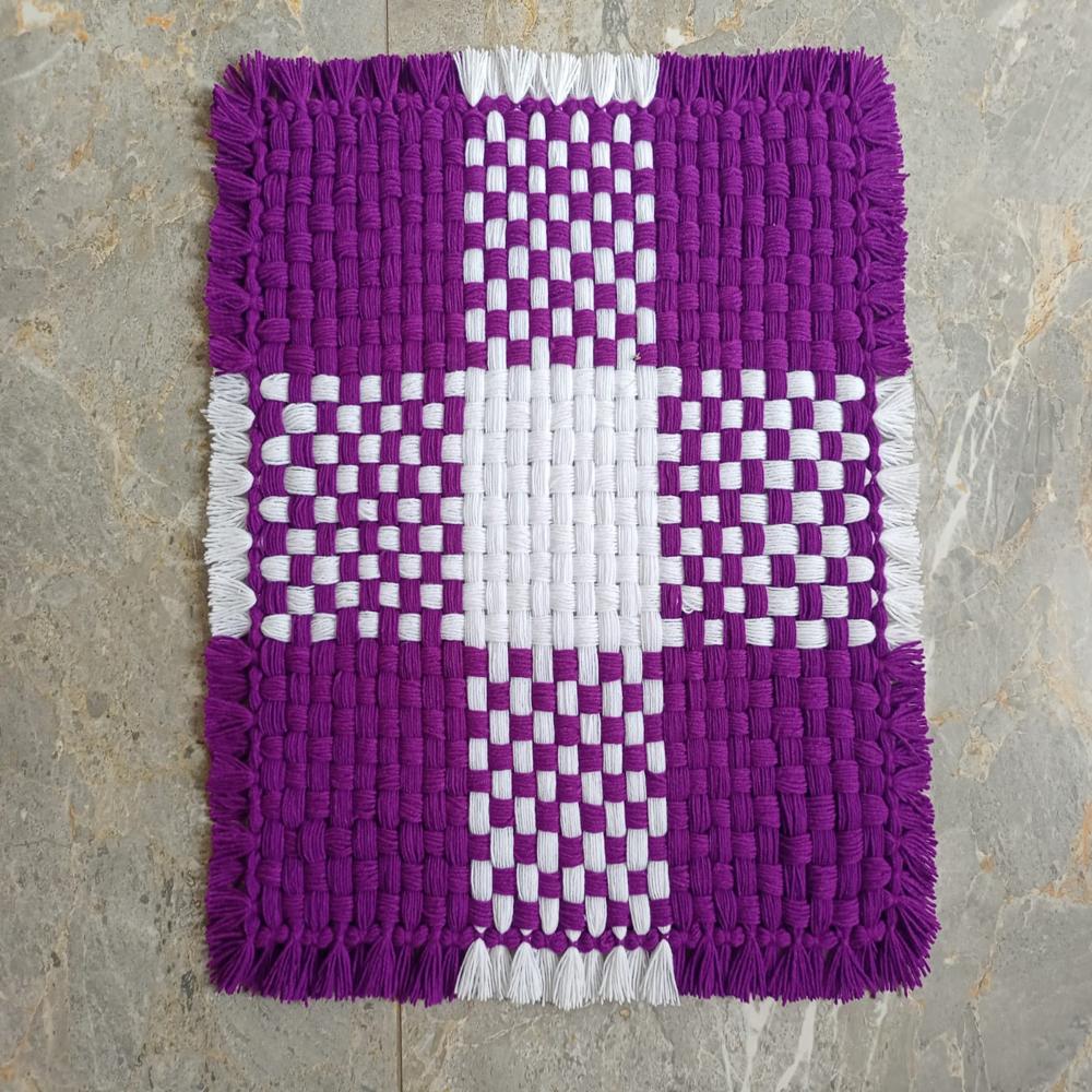 Woolen prayer mat / hands crochet wool asan