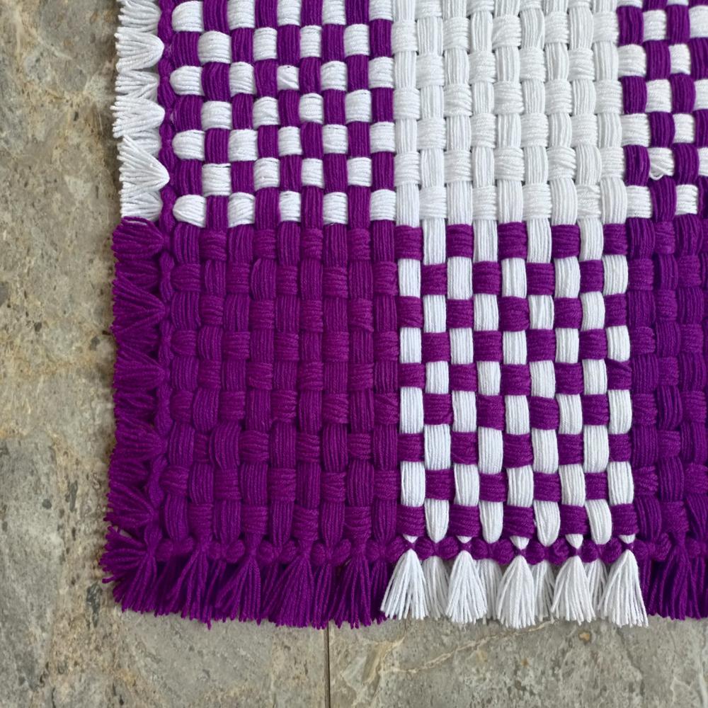 Woolen prayer mat / hands crochet wool asan