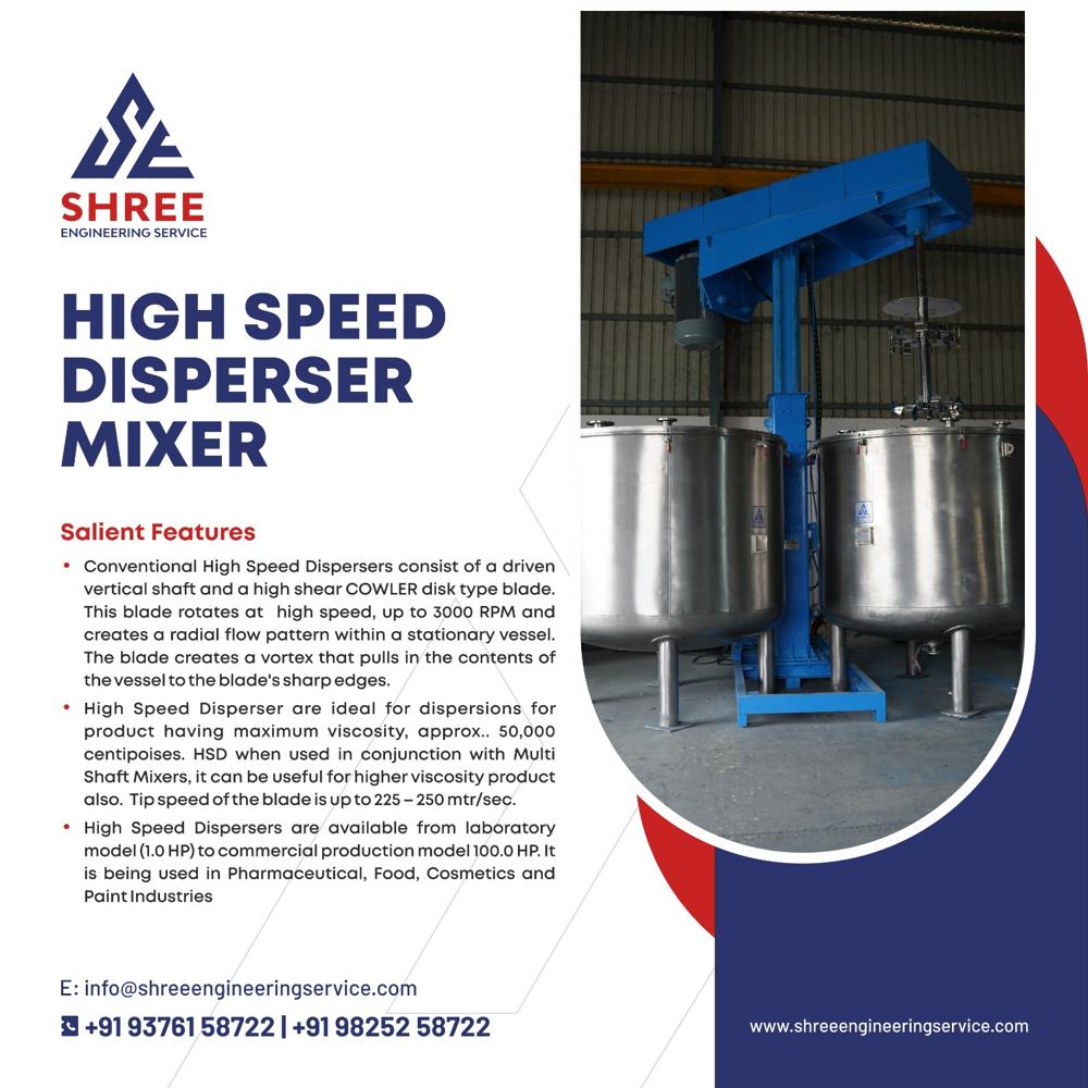 High Speed Disperser - Features: Stable Operation