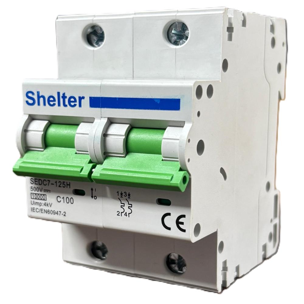 Shelter DP 100A 500V DC MCB