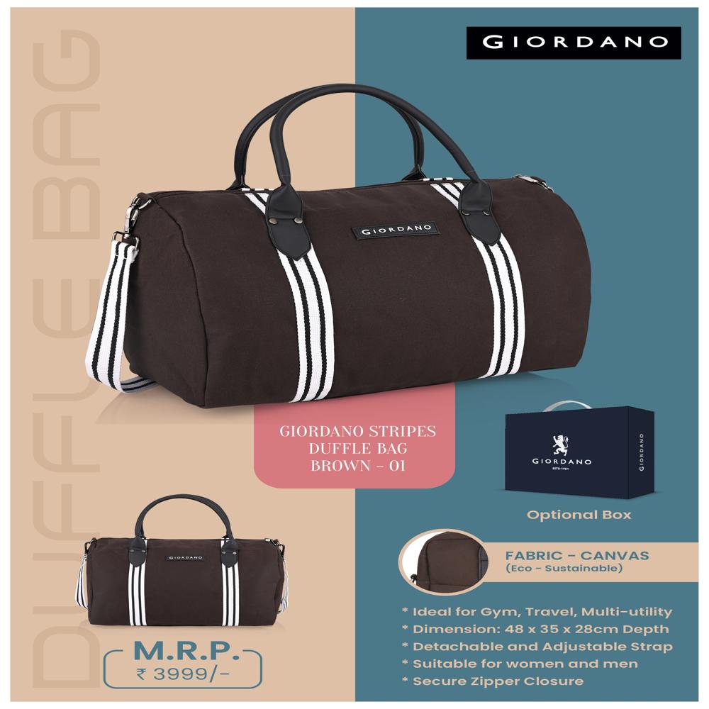 Canvas Duffle Bag - Color: Brown