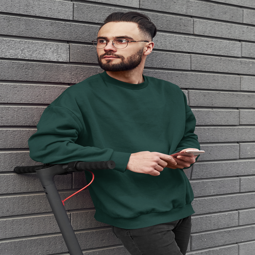 Bottle Green Plain Sweatshirt