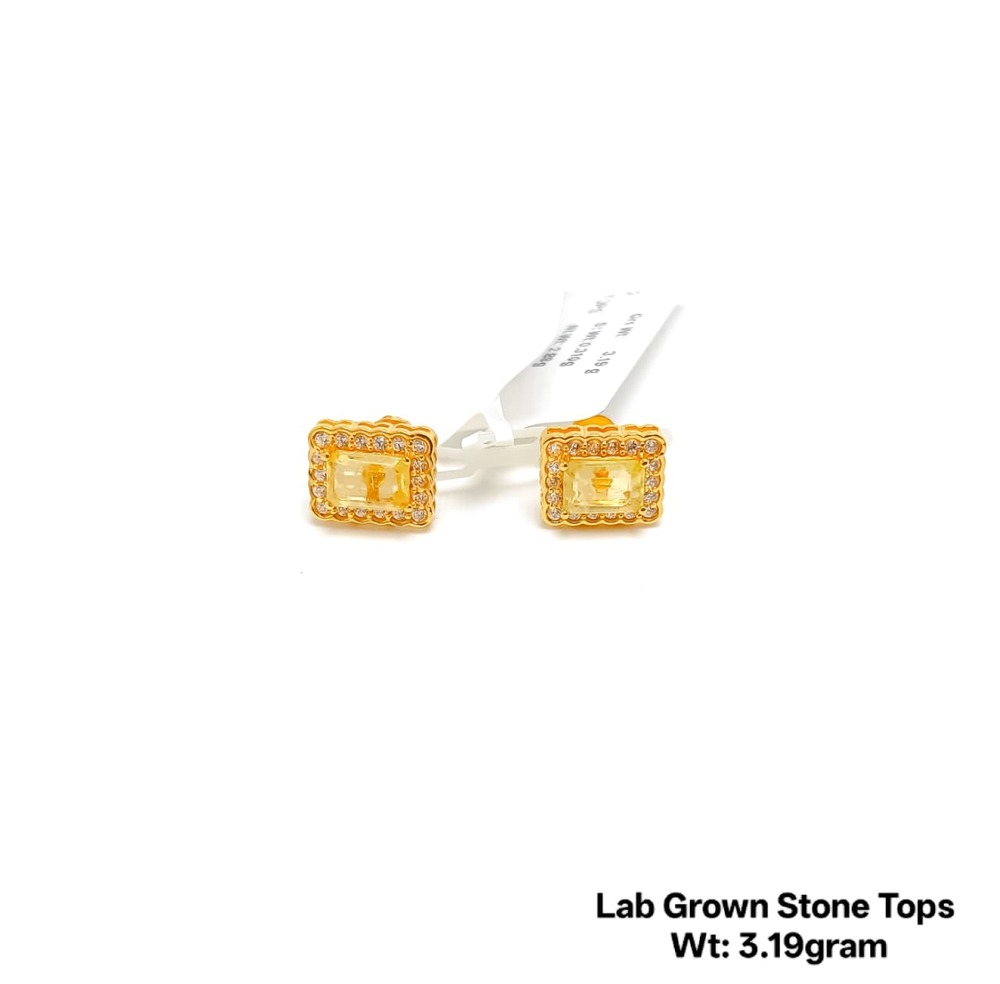 22KT New Design Gold Lab Grown Tops Stone