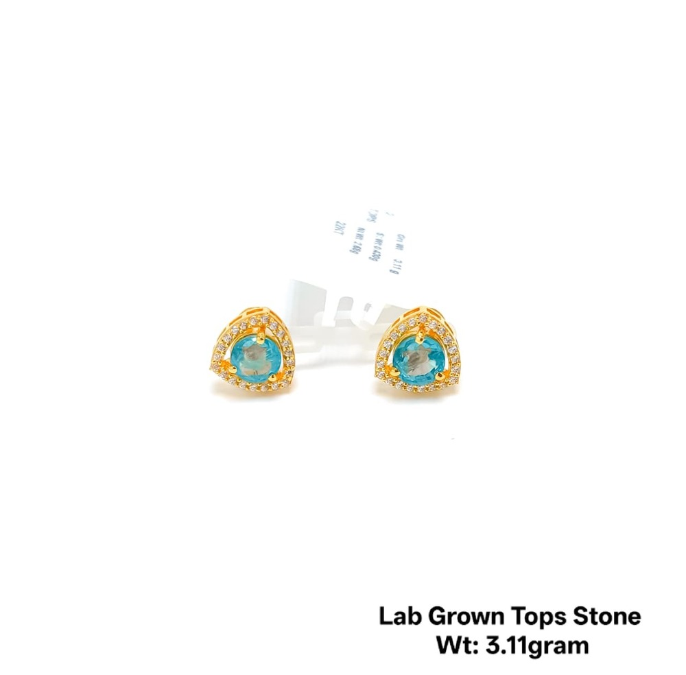 22KT New Design Gold Lab Grown Tops Stone