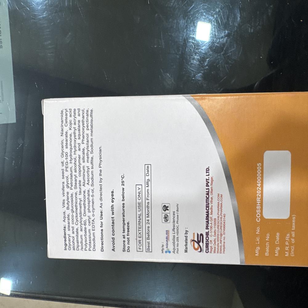 Depigmentation cream