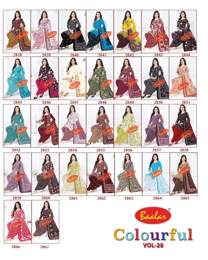 Baalar Colourful Vol-28 Dress Material