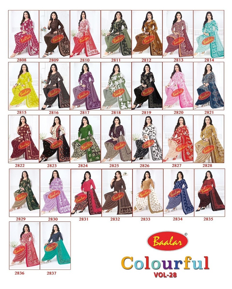 Baalar Colourful Vol-28 Dress Material