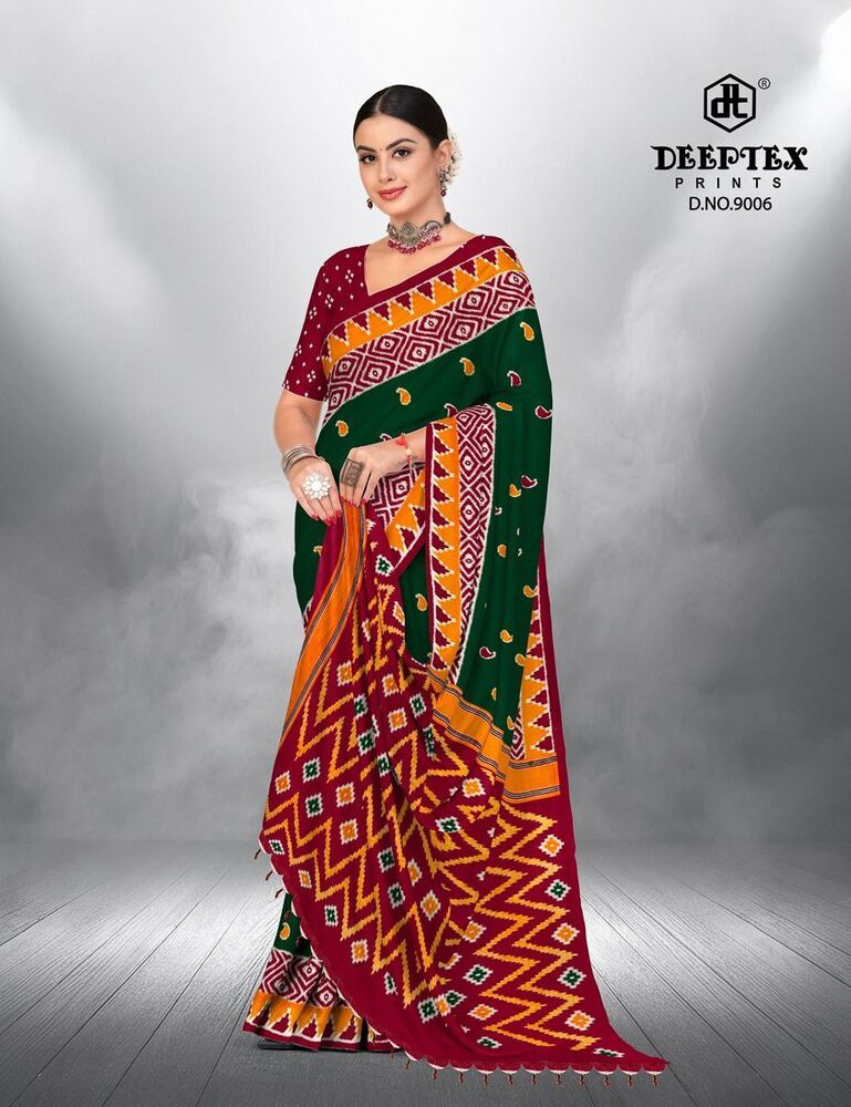 Deeptex Ikkat Special Vol-9  Cotton Saree