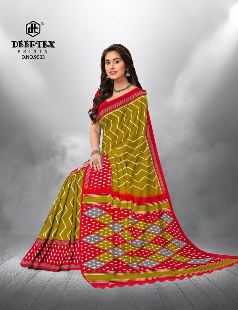 Deeptex Ikkat Special Vol-9  Cotton Saree