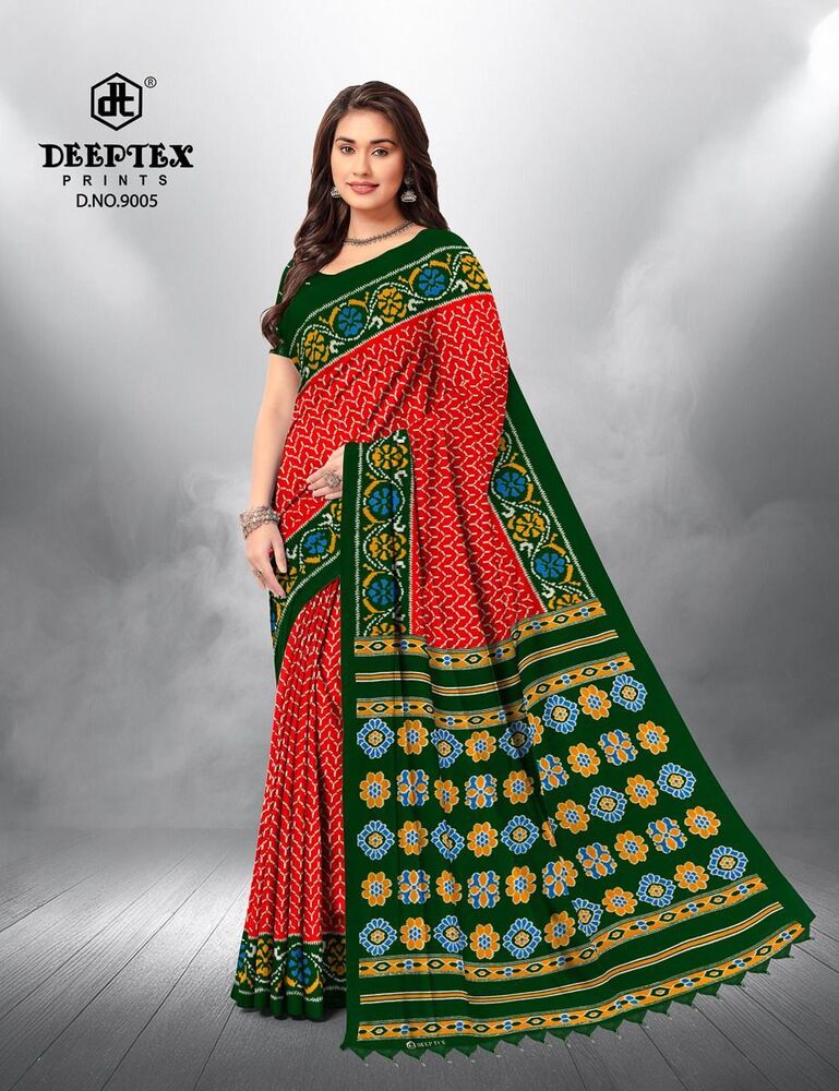 Deeptex Ikkat Special Vol-9  Cotton Saree
