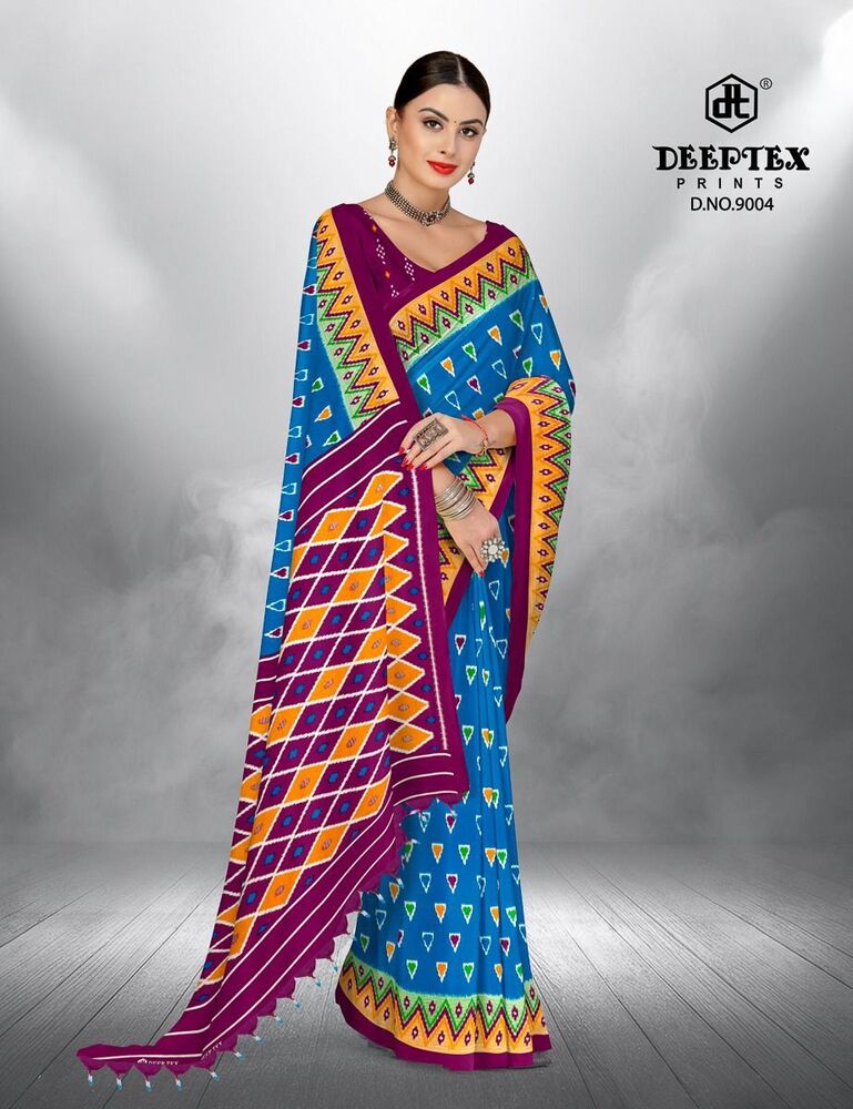 Deeptex Ikkat Special Vol-9  Cotton Saree