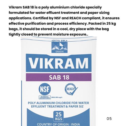 Poly Aluminium Chloride (PAC) SAB 18