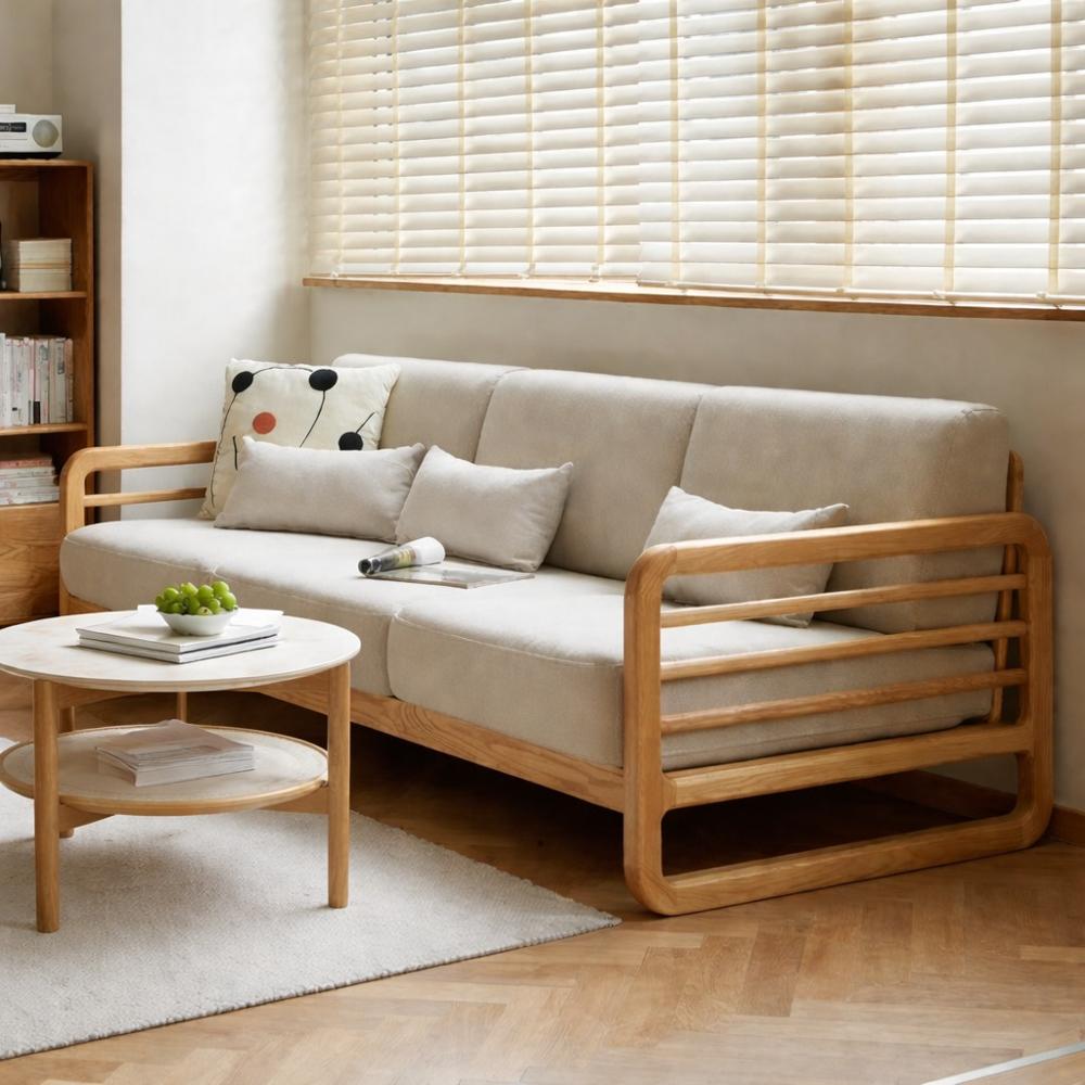 Style Wooden Sofa Set With Center Table - Assembly: No Assembly Required