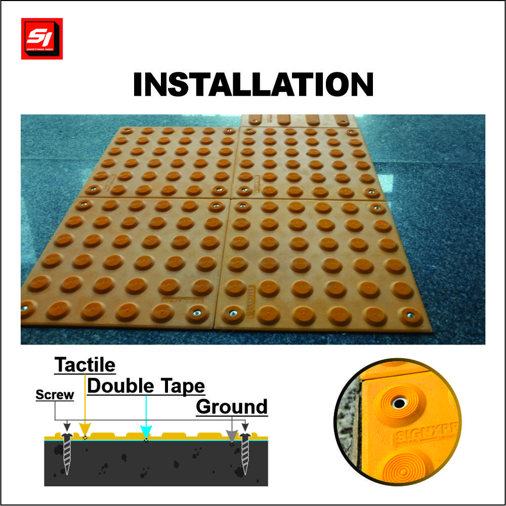 PU Tactile Tile With Washer with 3M Tape 002