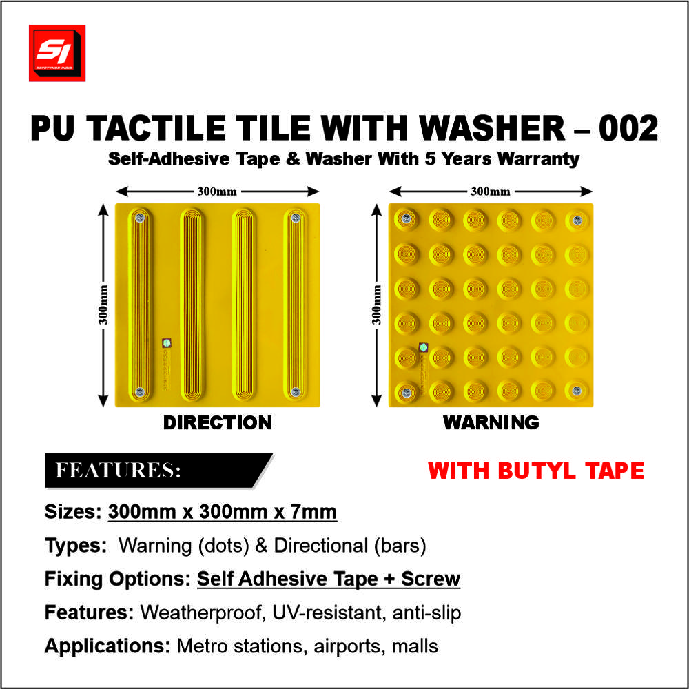 PU Tactile Tile With Washer with Butyl 002