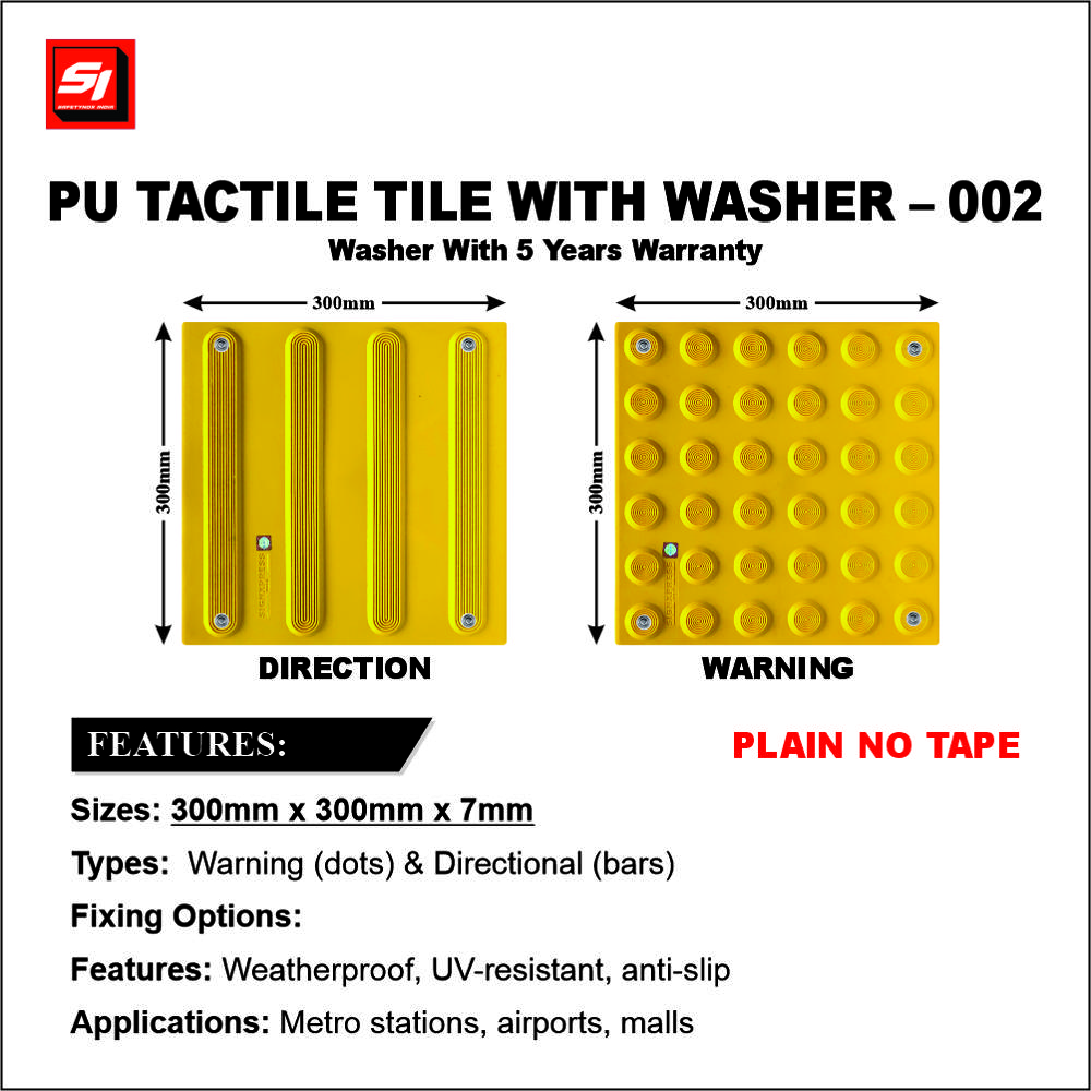 PU Tactile Tile With Washer Plain 002