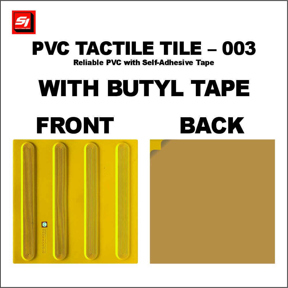 Pvc Tactile Tile With Butyl Tape 003 - Color: Yellows / Golds