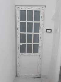 Bathroom Door Half Glass Half Panel + Grid - Color: As Per Requirement
