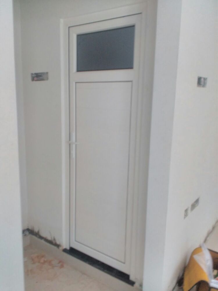 Bathroom Door Top Fixed Glass Full Panel