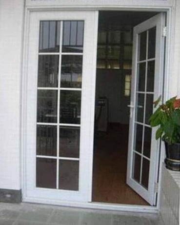 Main Door Double Open Full Glass + Top Fixed