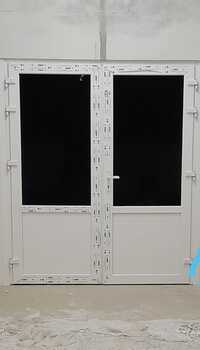 Main Door Double Open Half Glass Half Panel - Color: As Per Requirement
