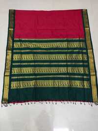Red Green Color Kalyani Sarees