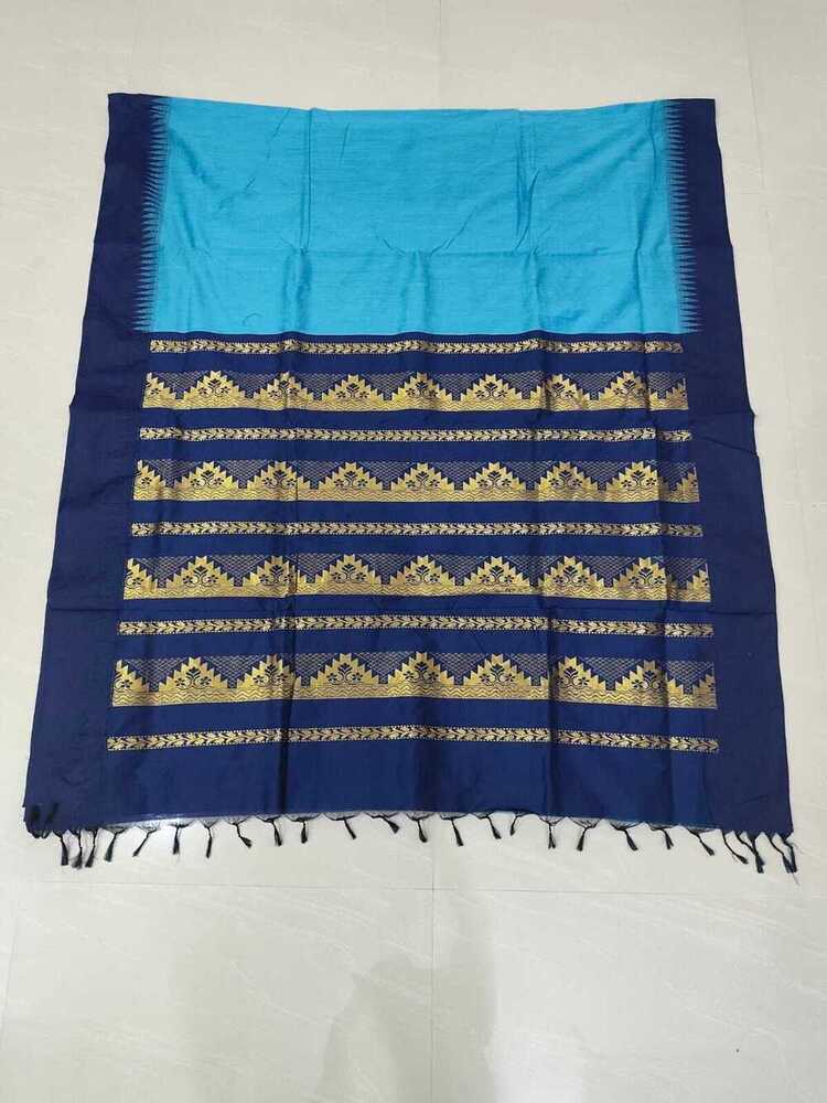 Sky Blue Color Kalyani Sarees