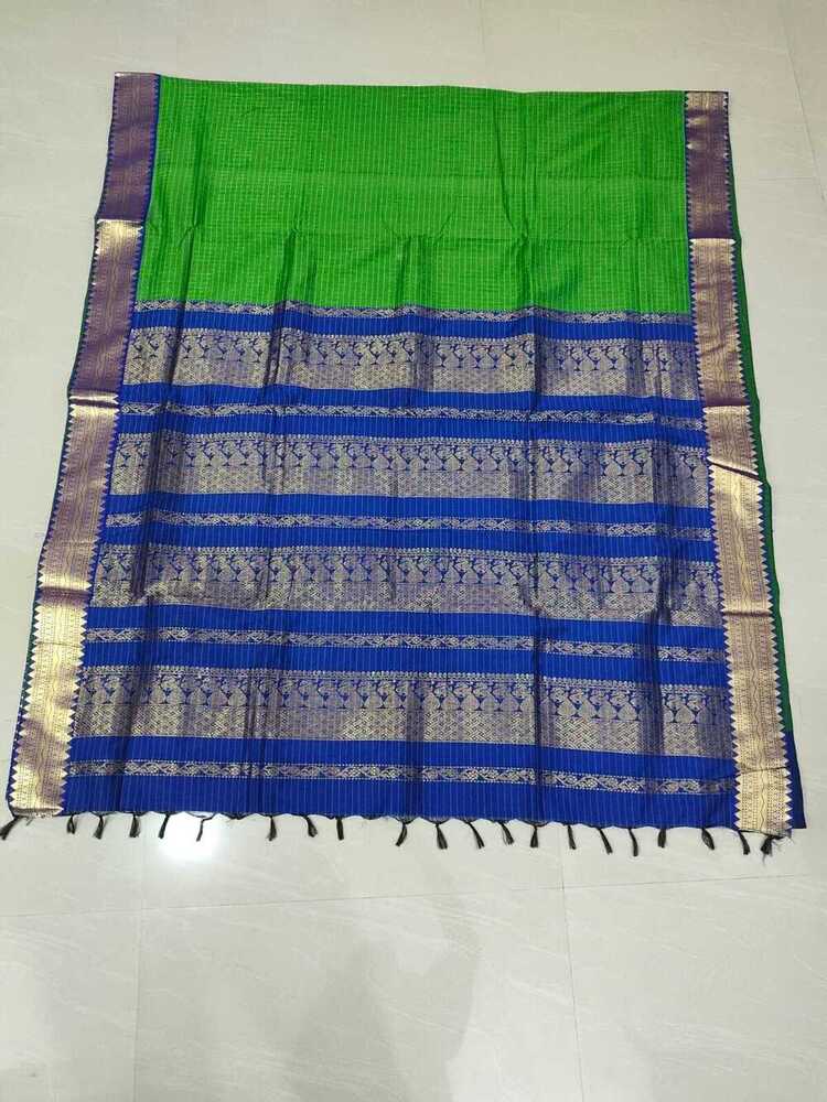 Green And Blue Color Kalyani Sarees