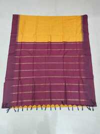 Mehroon And Yellow Color Kalyani Sarees