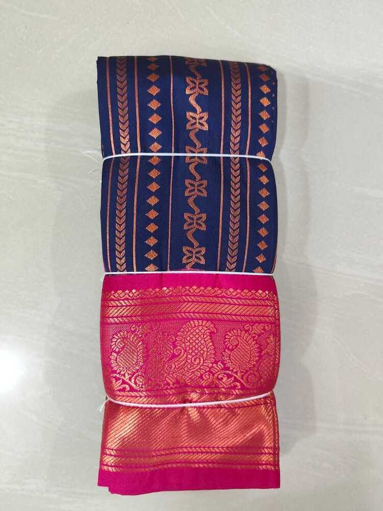 Blue And Rani Color Soft Silk Saree Blue And Rani Color Soft Silk Saree