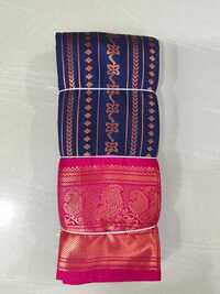 Blue And Rani Color Soft Silk Saree