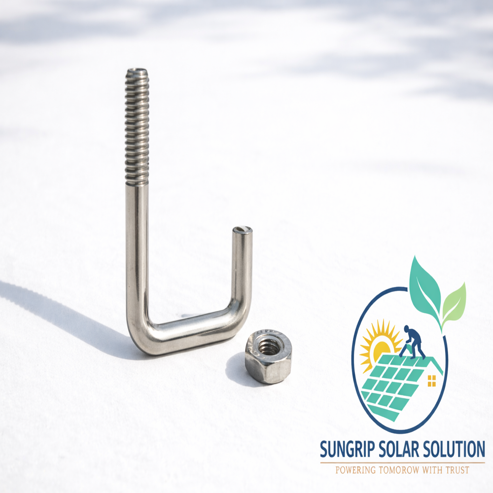 Ss 304 J Bolt For Solar , Ss U Bolt - Color: Silver
