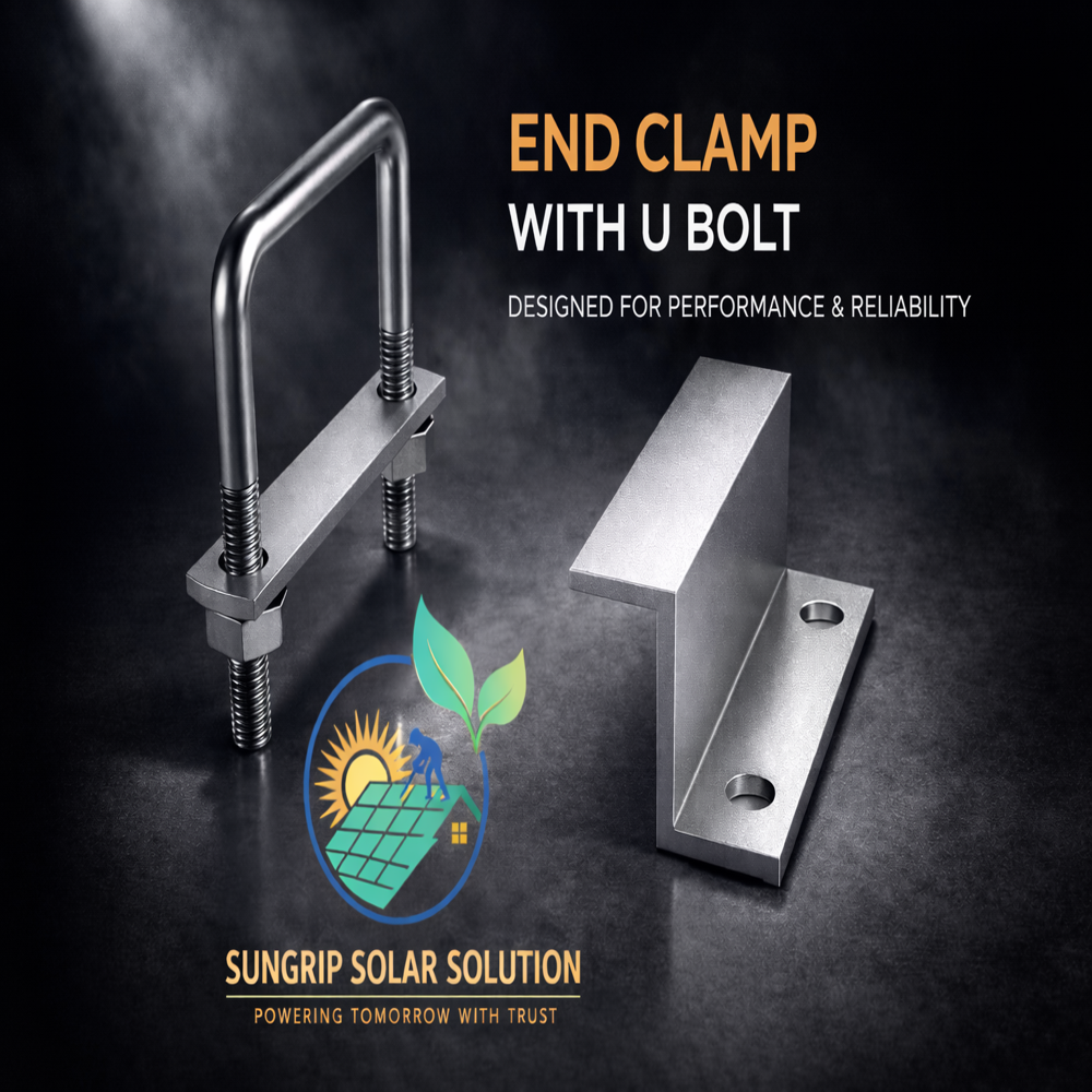 Double Hole END CLAMP 35X75, SOLAR Z Clamp