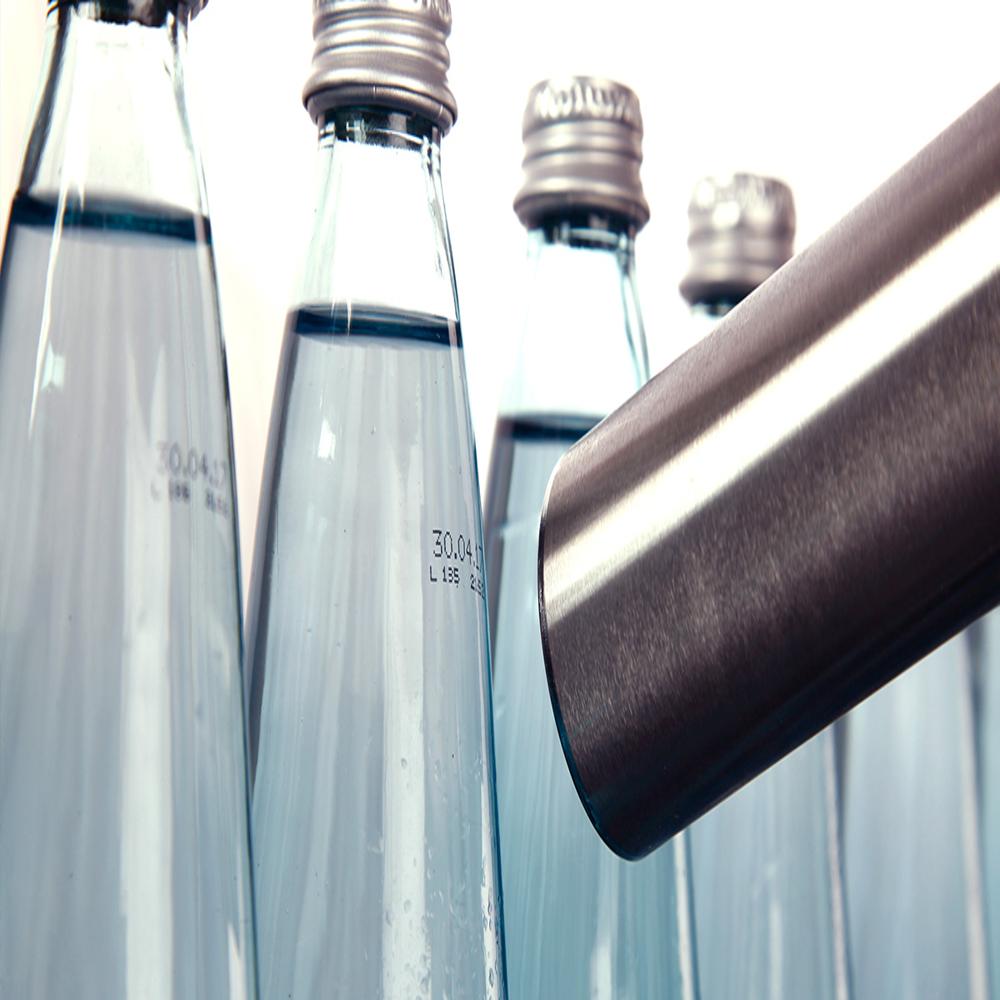 Continuous inkjet printer for bottles