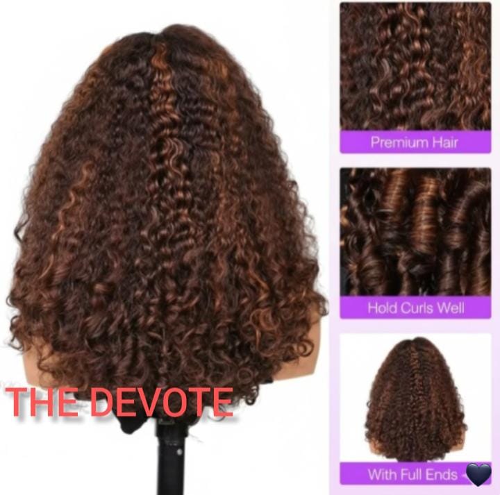 The Devote High Density 13x6 Glueless Burmese Curly Human Hair Wig | Transparent Lace Drawstring Lace Frontal Wig