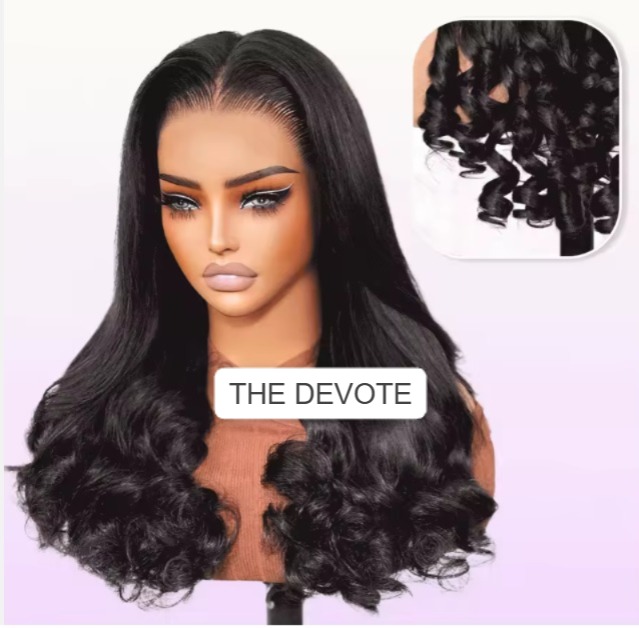 The Devote High Density 13x6 Glueless Burmese Curly Human Hair Wig | Transparent Lace Drawstring Lace Frontal Wig