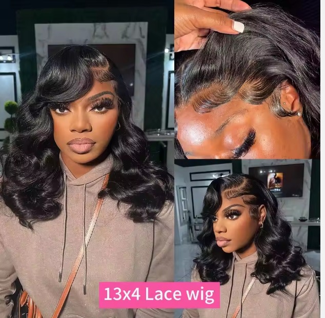 The Devote Glueless HD Lace Short Loose Body Wave Bob Wig | Brazilian Human Hair HD Lace Frontal Wig for Black Women