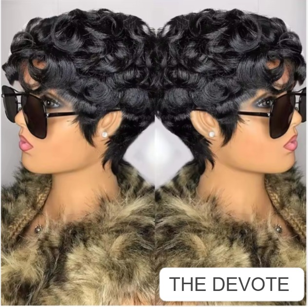 The Devote Indian Virgin Short Pixie Cut Human Hair Wig | 13x4 HD Transparent Lace Frontal Wig