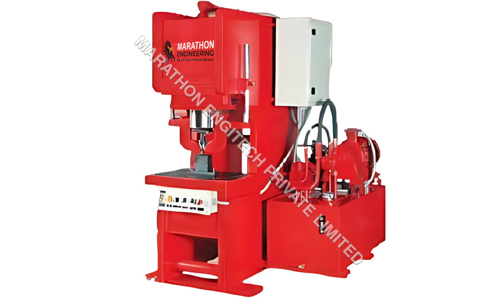 C Type Hydraulic Press - Color: Red