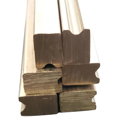 Extrusion Brass Profile Rod - Finish: Polished