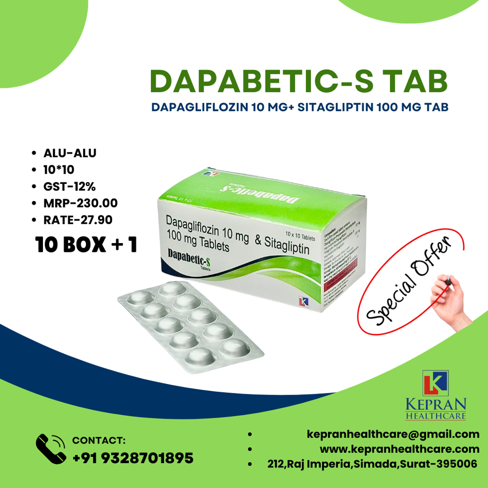  Dapagliflozin 10 Mg & Sitagliptin 100 mg Tab