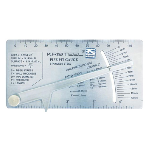 Pipe Pit Gauge - Color: Silver