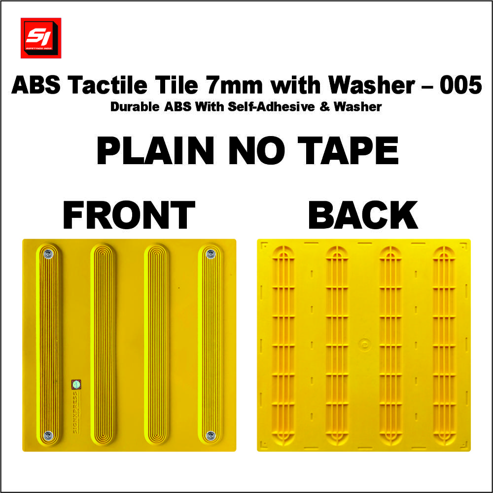 Abs Tactile Tile 7mm With Washer Plain 005 - Color: Yellows / Golds