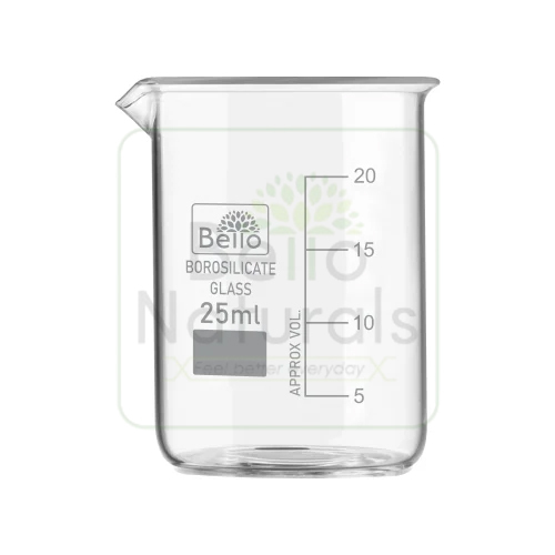 25ml Bello Borosilicate 3.3 Glass Beaker with Graduation Marks