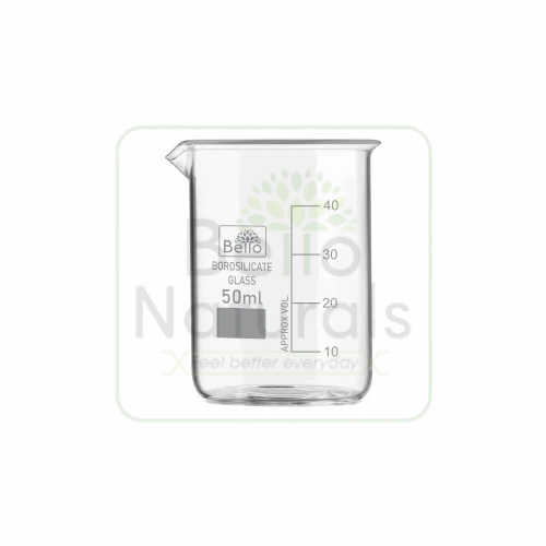 50ml Bello Borosilicate 3.3 Glass Beaker with Graduation Marks