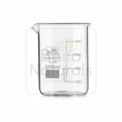 1000Ml Bello Borosilicate 3.3 Glass Transparent Beakers With Graduation Marks - Shape: Round