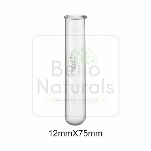 12X75mm Transparent Borosilicate Glass Test Tube