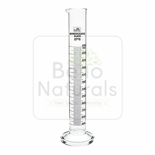 250Ml Borosilicate Glass Measuring Cylinder - Color: Transparent