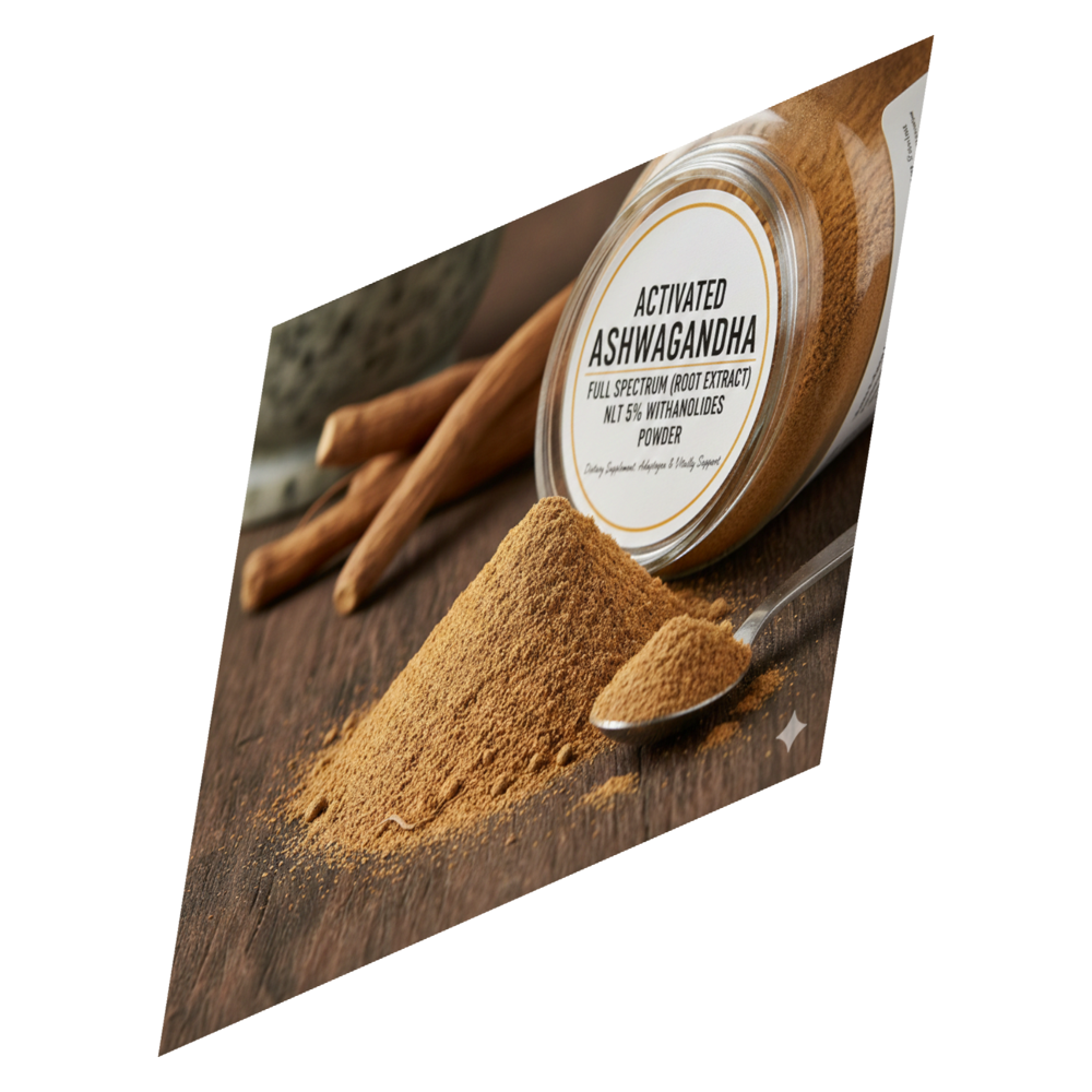 HerboMX Activated Ashwgandha Full Spectrum Root Extract NLT 5% Powder